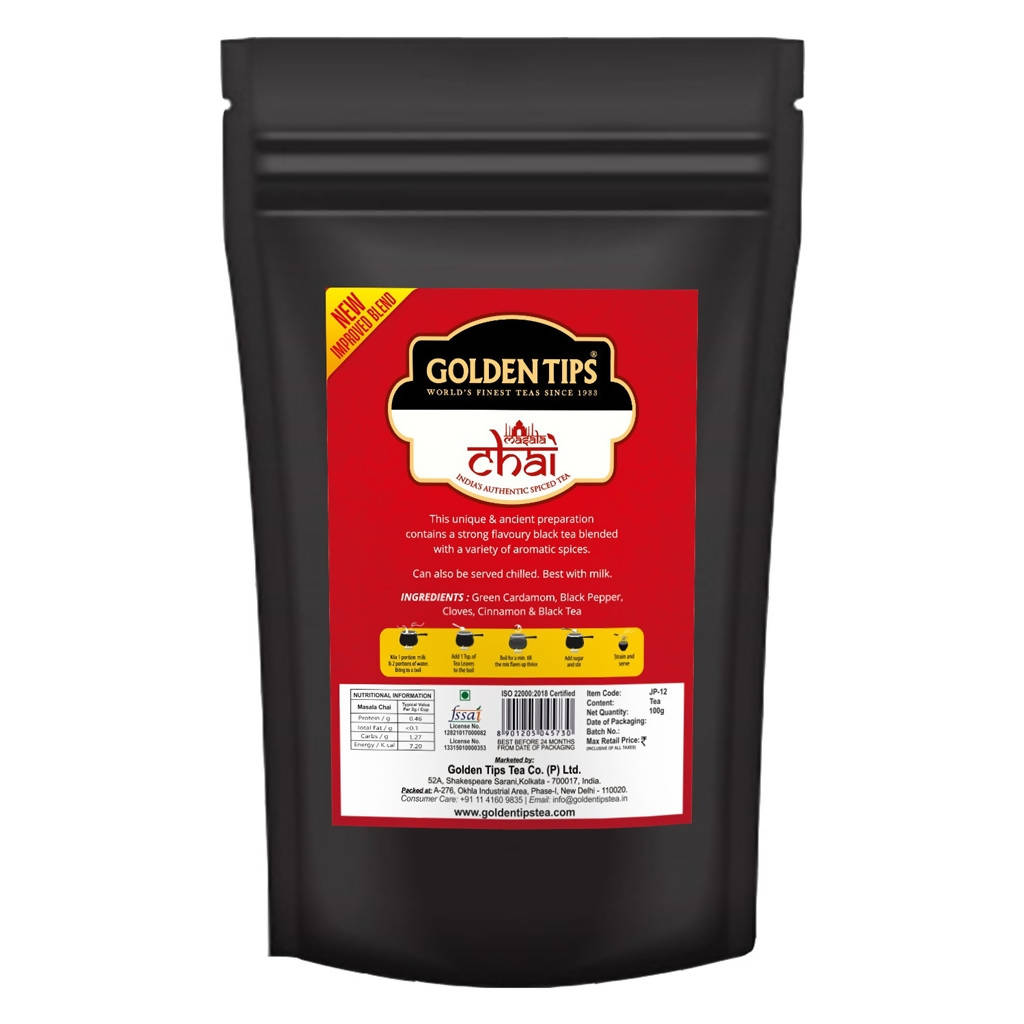 Golden Tips Masala Chai India's Authentic Spiced Tea | Grocsy