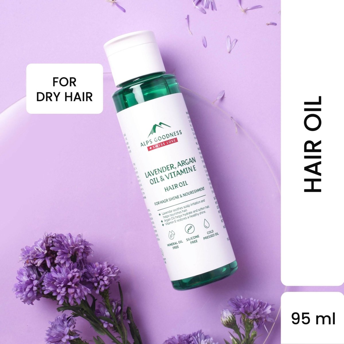 Alps Goodness Lavender, Argan Oil & Vitamin E Hair Oil | Grocsy
