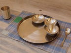 De Kulture Works Pure Ayurveda Kansa Bronze Golden Dinner Thali Set | Grocsy