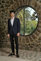 Navy Blue Tailored Co-Ord Set by Hilo Design | Grocsy