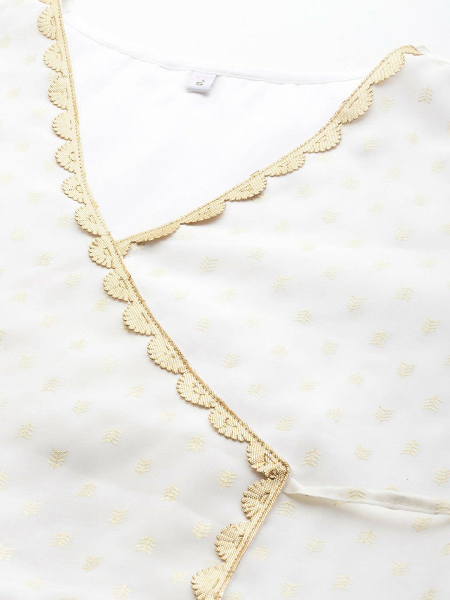 Ahalyaa Women's Traditional wear Tunic - Off-White | Grocsy