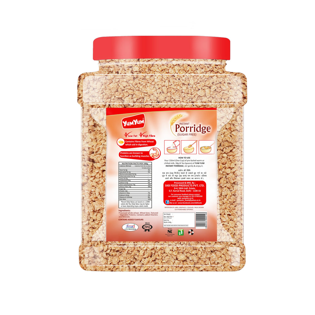 Yum Yum Instant Zero Added Sugar Porridge Jar | Grocsy