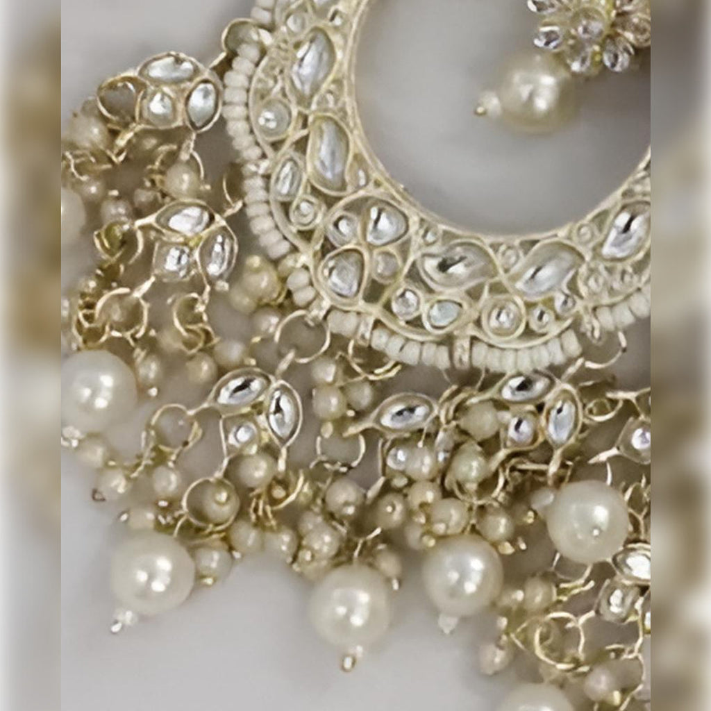 Jewel City Opulent Floral Pearl Chandelier Earrings - Exquisite Bridal Jewelry | Grocsy