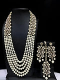 Jewel City Regal Pearl Necklace and Earring Set - Elegant Bridal Jewelry | Grocsy