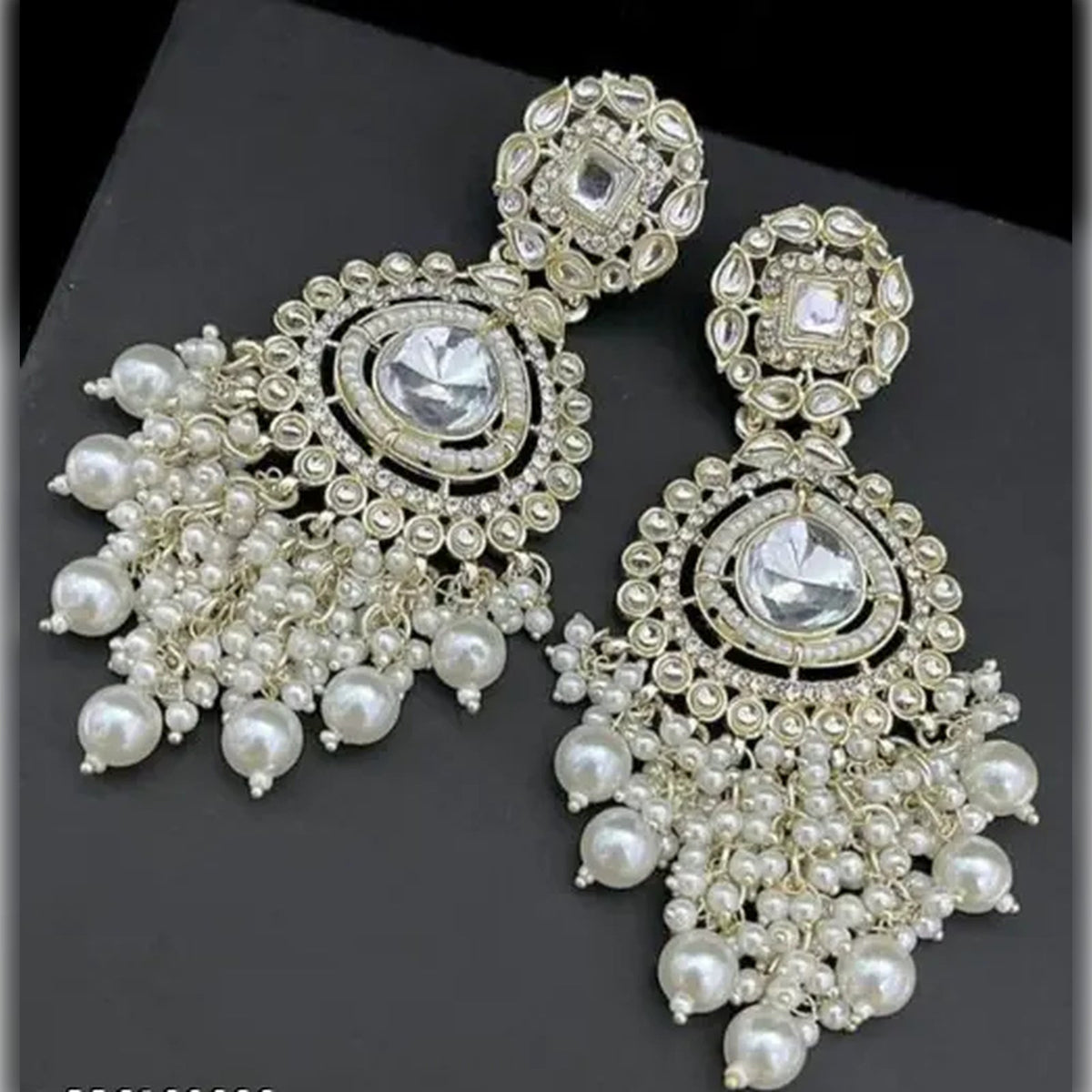 Jewel City Opulent Crystal and Pearl Chandelier Earrings - Stunning Formal Jewelry | Grocsy