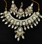 Jewel City Exquisite Pearl and Emerald Necklace Set | Grocsy