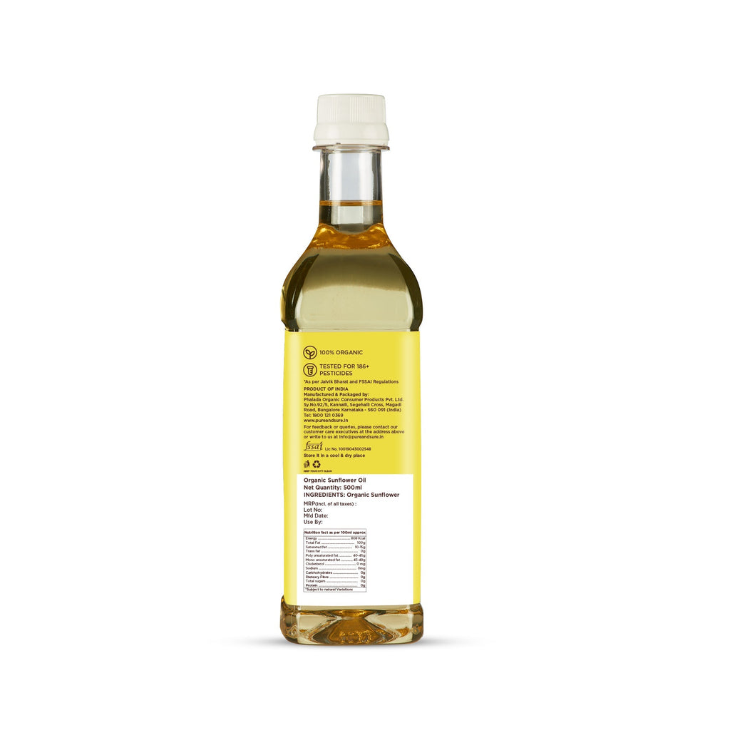 Pure & Sure Organic Sunflower Oil | Grocsy