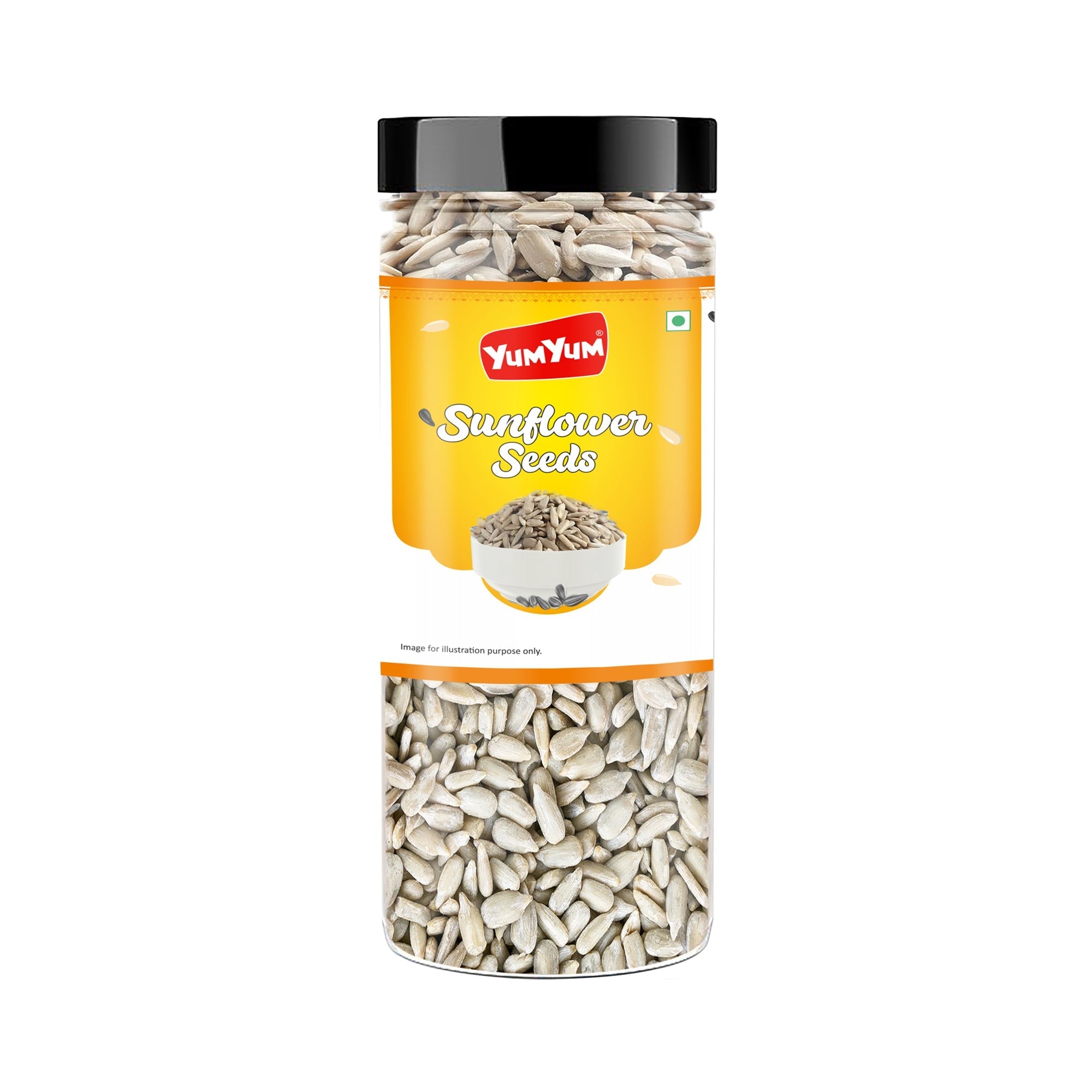 Yum Yum Roasted & Salted Sunflower Seeds Jar | Grocsy