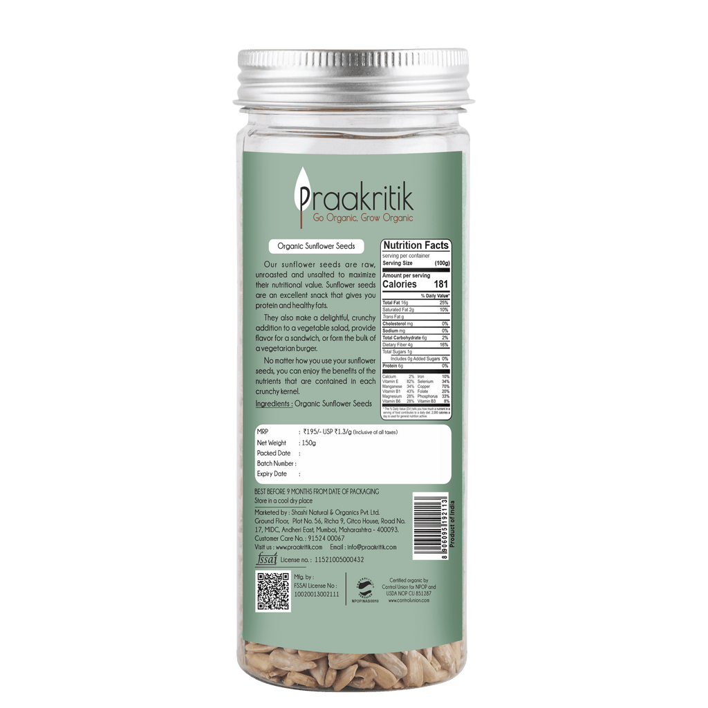 Praakritik Organic Sunflower seeds | Grocsy