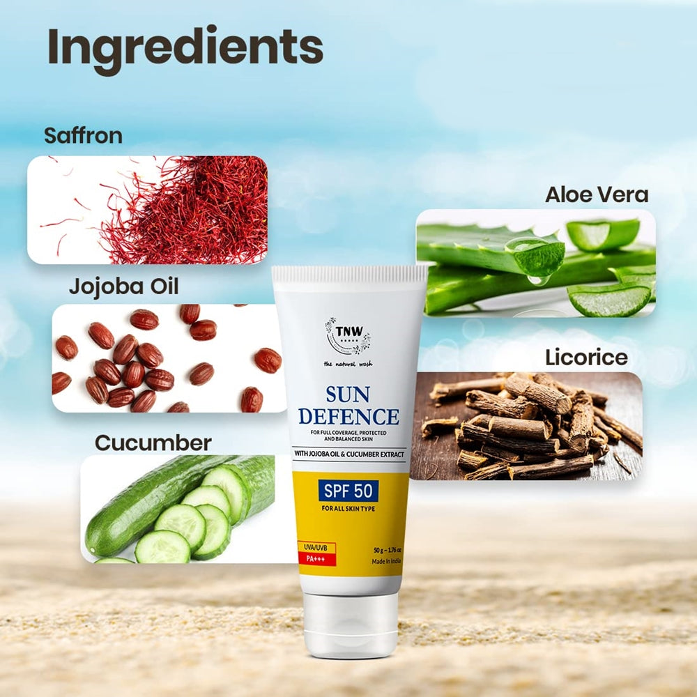 The Natural Wash Sun Defence SPF 50 Cream | Grocsy