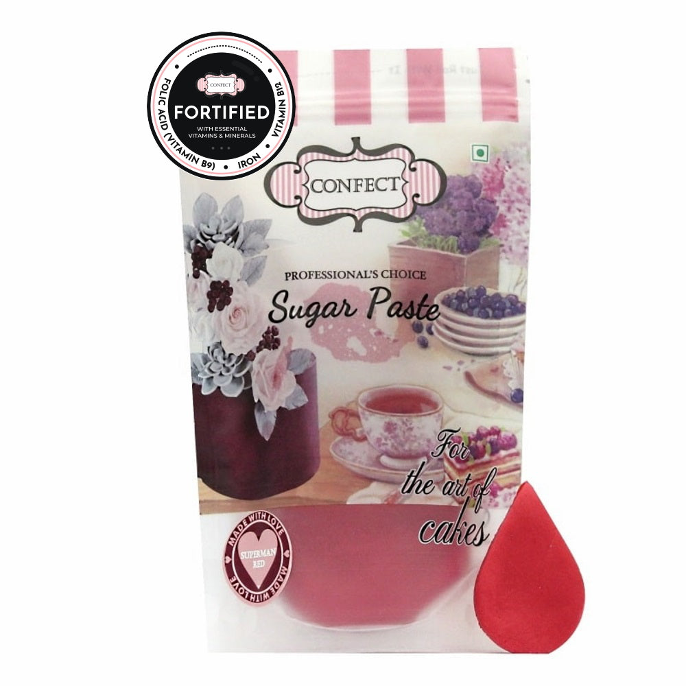 Confect Superman Red Fondant | Edible Nutritional Sugarpaste | Grocsy