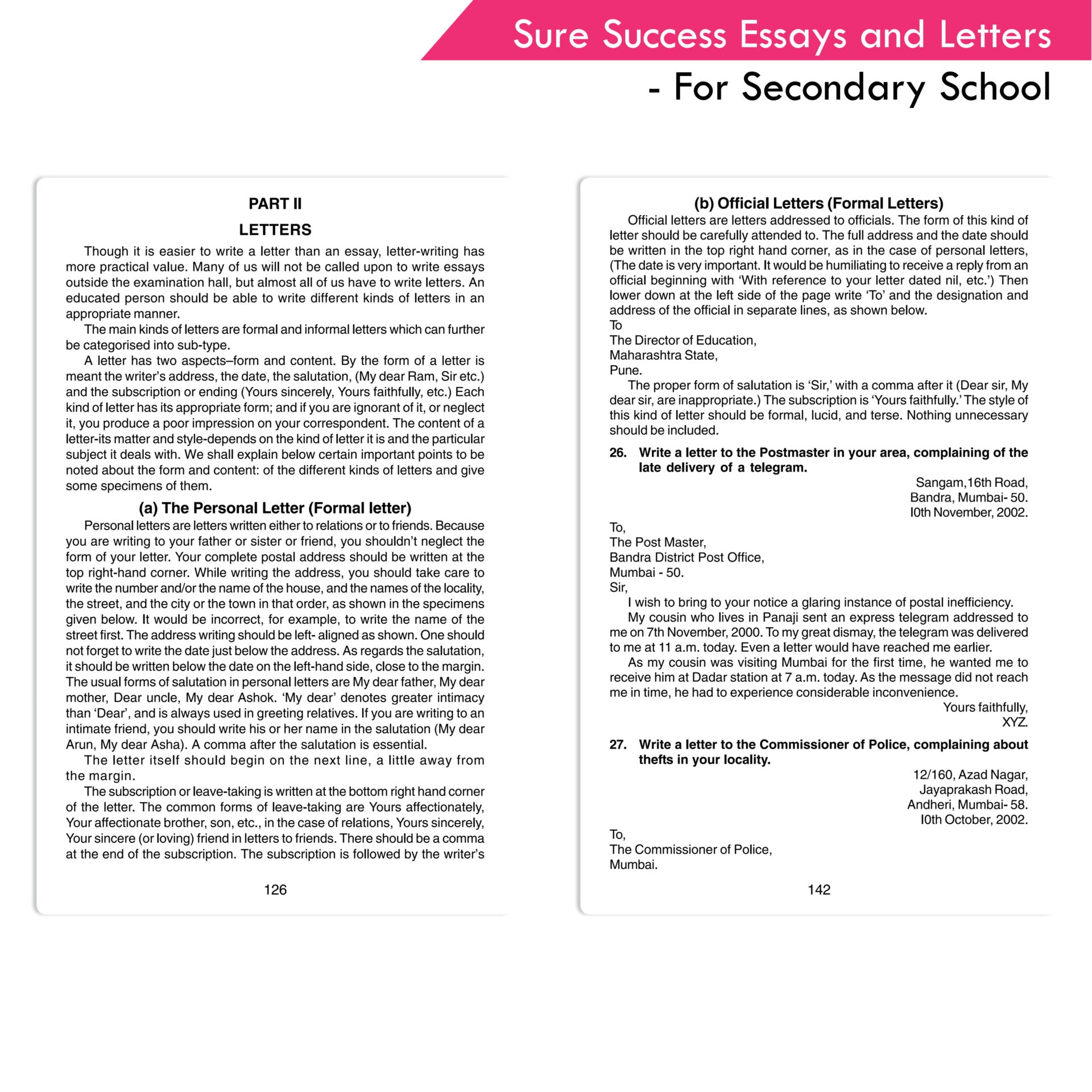 Prof. Bannerji's Sure Success Excellent Essays And Letters for Primary School | Age 7-15 years | Grocsy