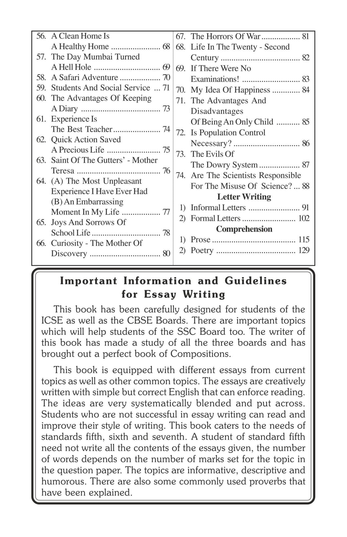 Sure Success Essays Letters Comprehension Part 2 for Std VIII to X (ICSE & CBSE) | Grocsy