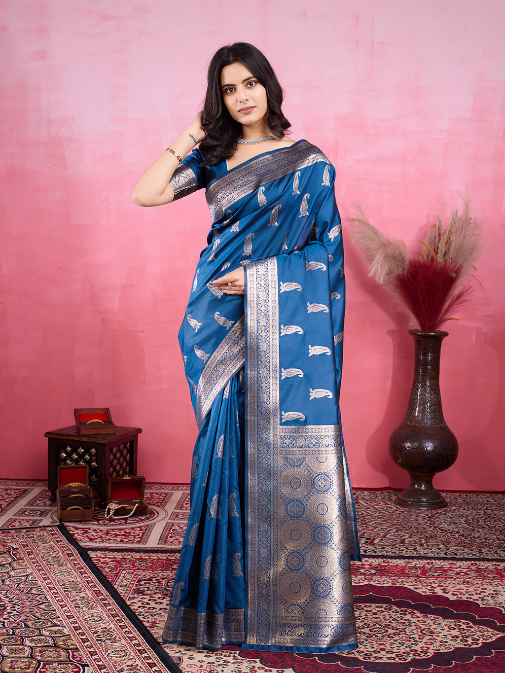 Vedant Vastram Banarasi Silk Fashion Saree - Morpinch | Grocsy