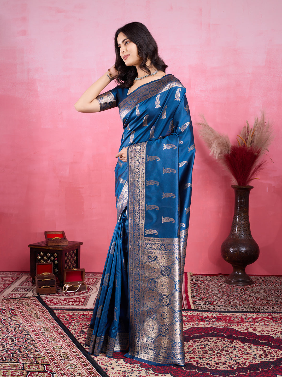 Vedant Vastram Banarasi Silk Fashion Saree - Morpinch | Grocsy