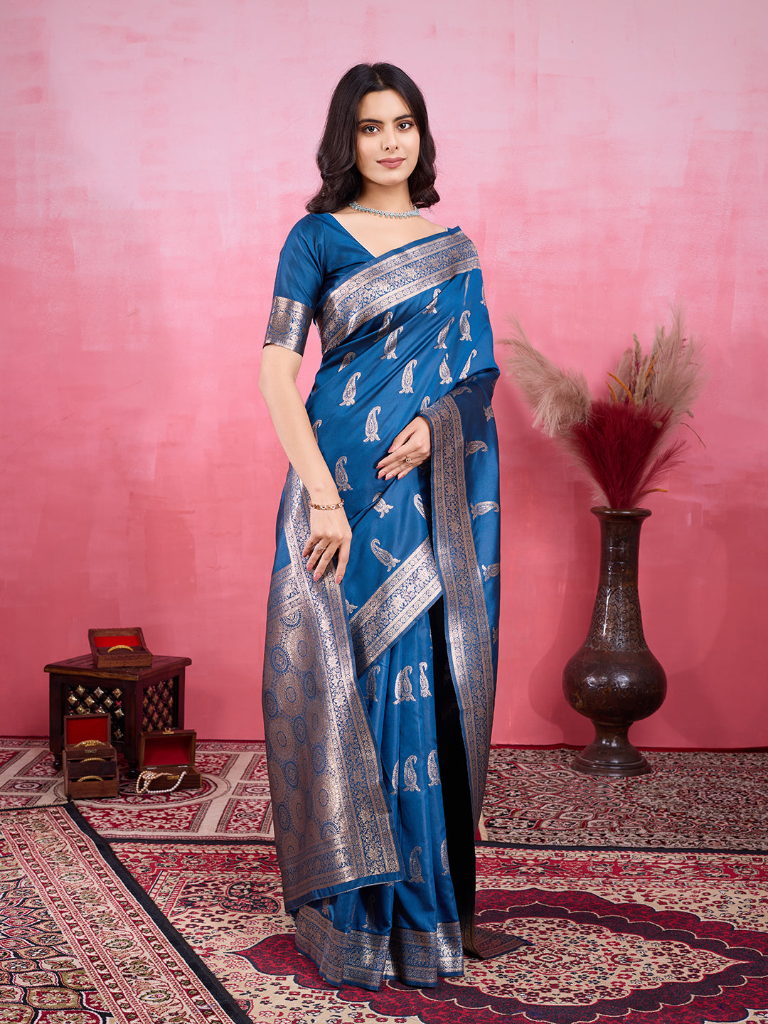 Vedant Vastram Banarasi Silk Fashion Saree - Morpinch | Grocsy