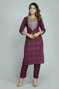 Alvano Women's Attractive And Stylish Rayon A Line Kurta With Pant And Dupatta | Grocsy