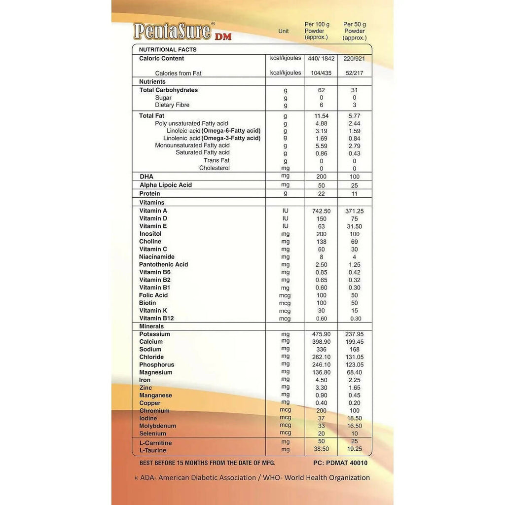 PentaSure DM Diabetes Care Powder - Creamy Vanilla & Cinnamon | Grocsy