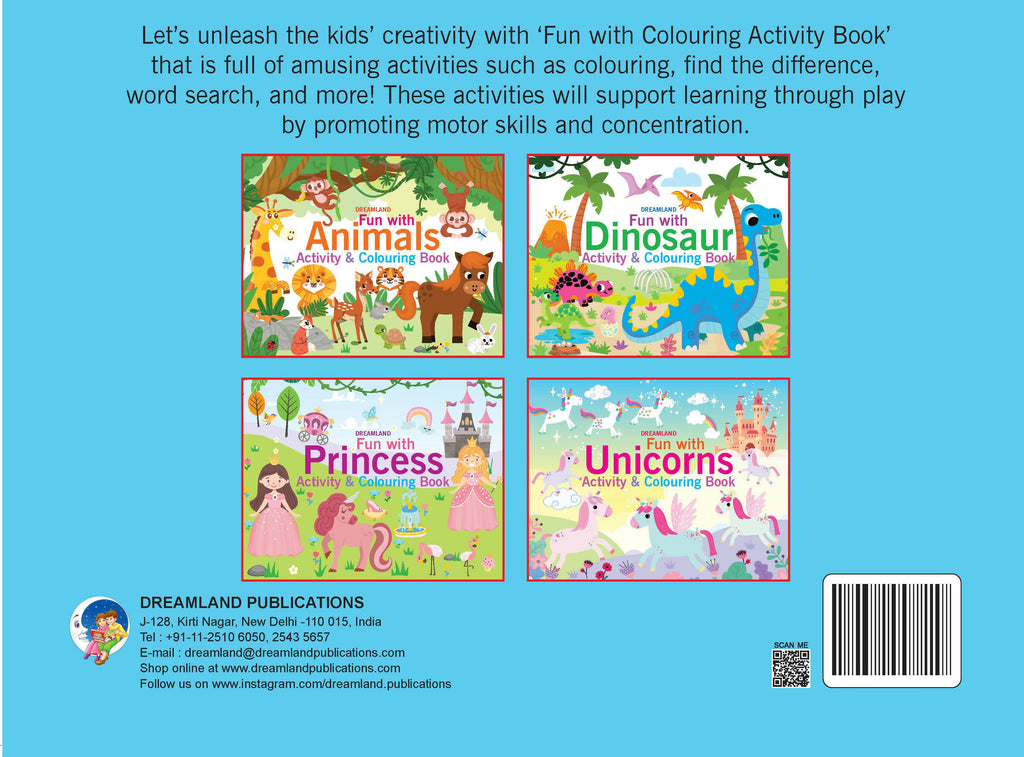 Dreamland Fun with Unicorns Activity & Colouring : Children Interactive & Activity Book | Grocsy