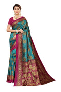 Vamika rama & wine Printed Art Silk Saree | Grocsy