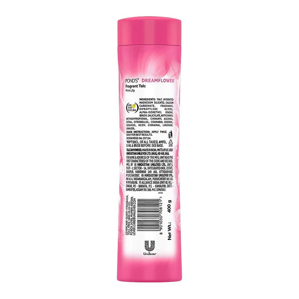 Ponds Dreamflower Fragrant Talcum Powder Pink Lily And Light Moisturiser | Grocsy