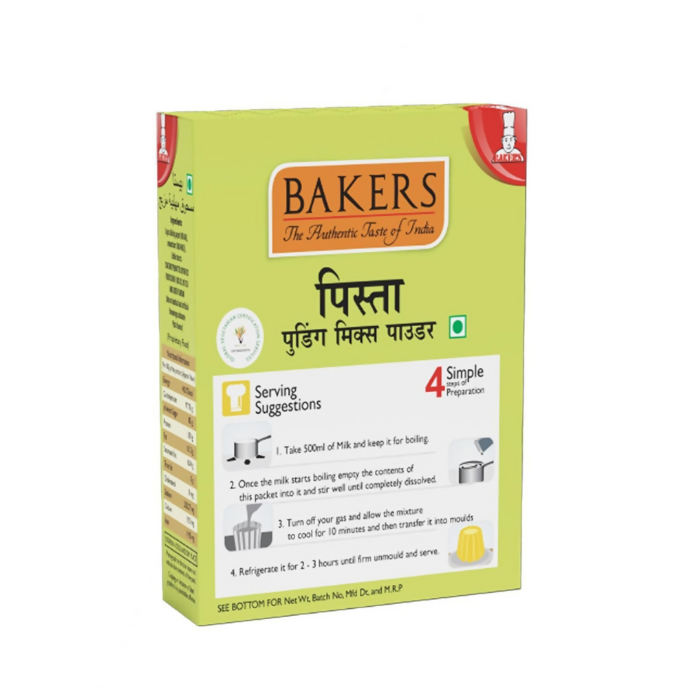 BAKERS Premium Pudding Mix - Pista Flavor | Grocsy