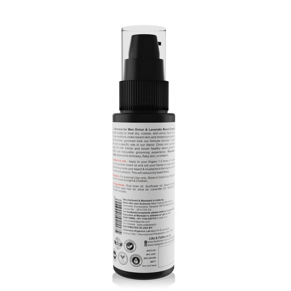 Volamena Onion & Lavender Beard Growth Oil | Grocsy