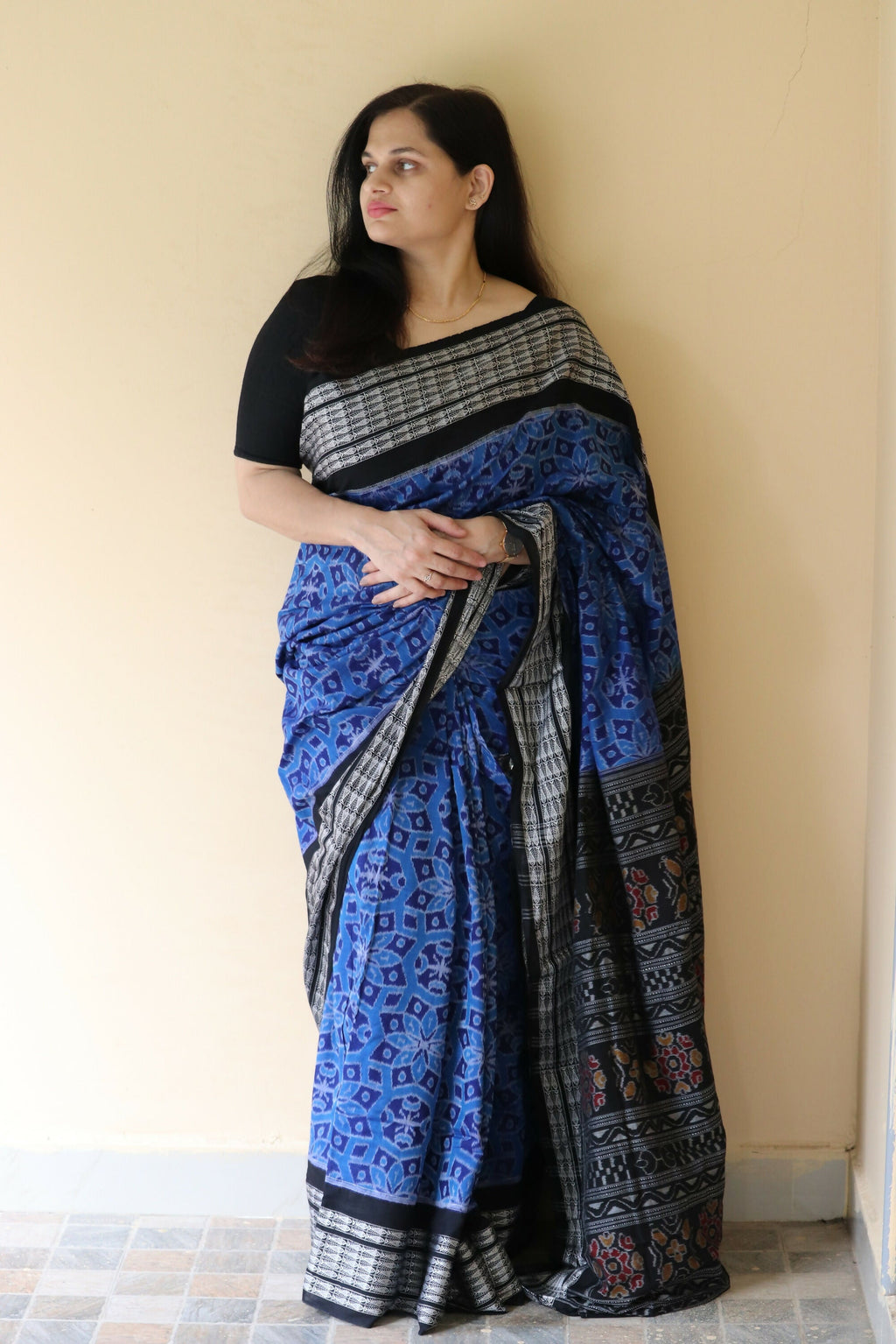 Earthyweaves Krishnakriti Sambalpuri Saree | Grocsy