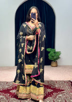 Lehenga Mart Designer Embroidered and Mirror Work Suit | Grocsy