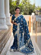 Vedant Vastram Soft Dola Silk Fancy Jacquard Bollywood Saree - Morpich | Grocsy