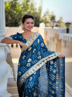 Vedant Vastram Soft Dola Silk Fancy Jacquard Bollywood Saree - Morpich | Grocsy