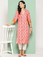 Ahalyaa Women's Traditional wear Kurta - Orange | Grocsy
