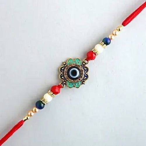 Evil Eye Rakhi & Dry Fruits Jars | Grocsy
