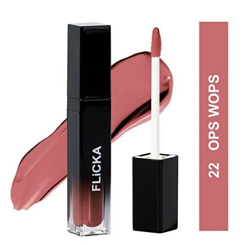 FLiCKA Set and Attack Liquid Matte Lipstick 22 Ops Wops - Nude | Grocsy