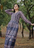 Aayaa Pure Chanderi Gown With Heavy Digital Print - Multi Color | Grocsy