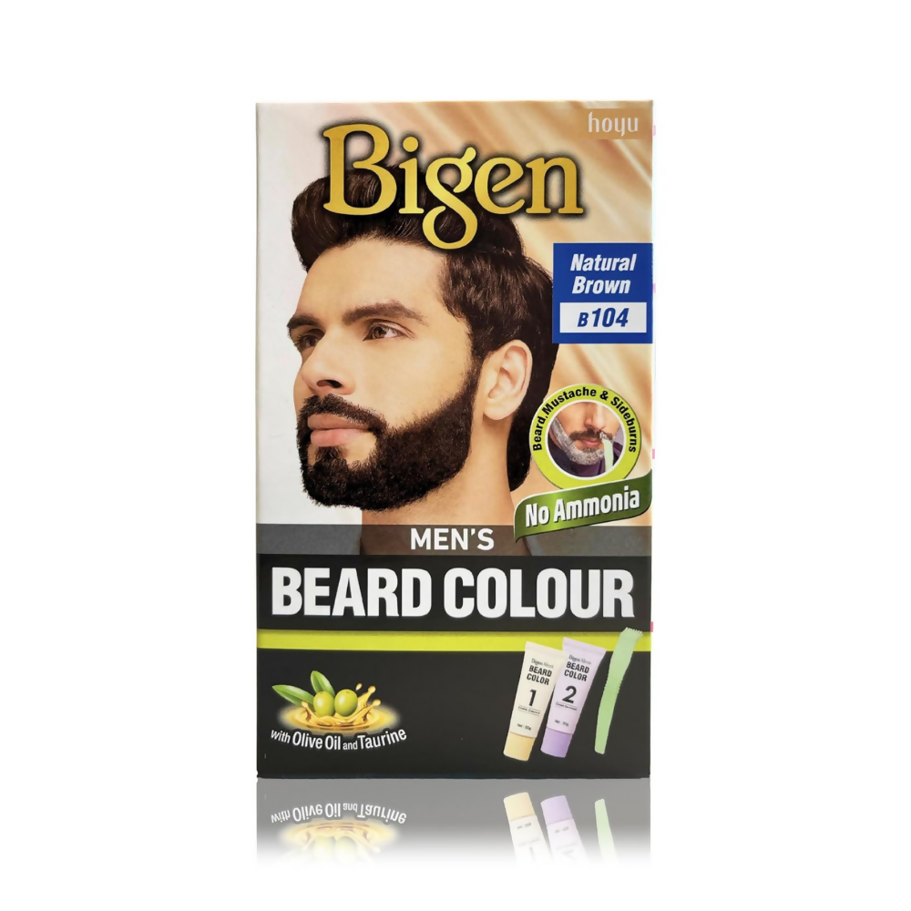 Bigen Men's Beard Color - Natural Brown B104 | Grocsy