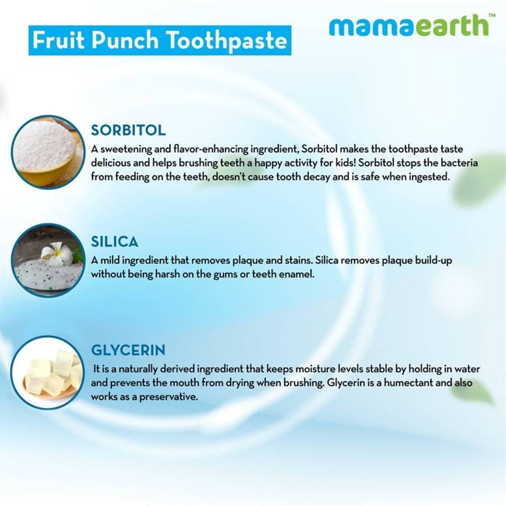 Mamaearth Fruit Punch Toothpaste For Kids | Grocsy