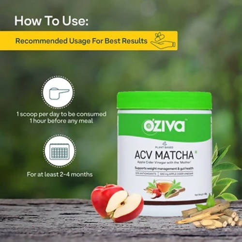 OZiva Plant Based ACV Matcha | Grocsy