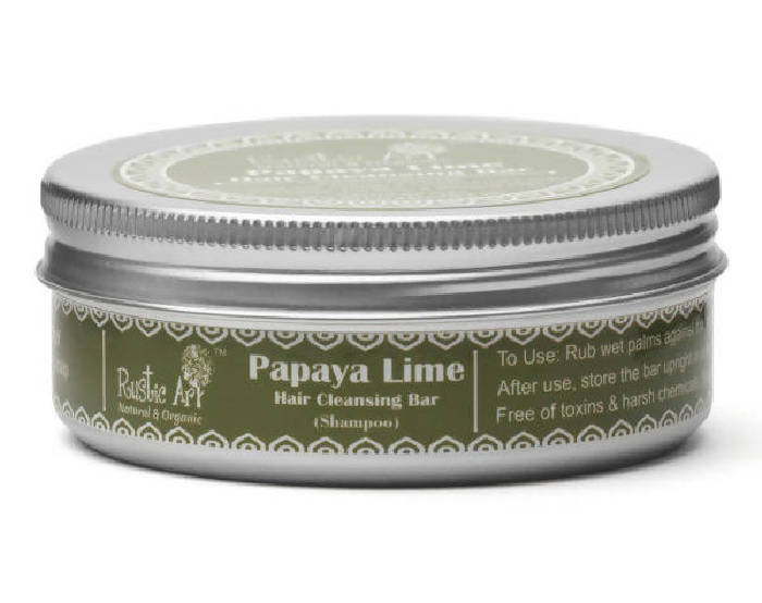 Rustic Art Papaya Lime Hair Cleansing Bar | Grocsy
