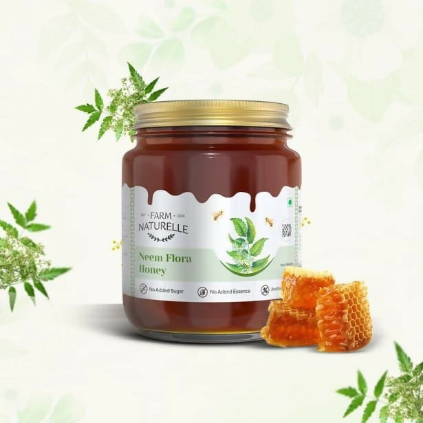 Farm Naturelle Neem Flora Honey – Pure, Raw & Natural Honey for Health | Grocsy