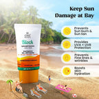 Chicnutrix Korean Block Lightweight Sunscreen SPF 45 PA+++ UVA + UVB Protection, Reduces Fine Lines And Wrinkles, Korean Skincare | Grocsy