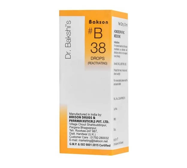 Bakson's Homeopathy B38 Drops | Grocsy