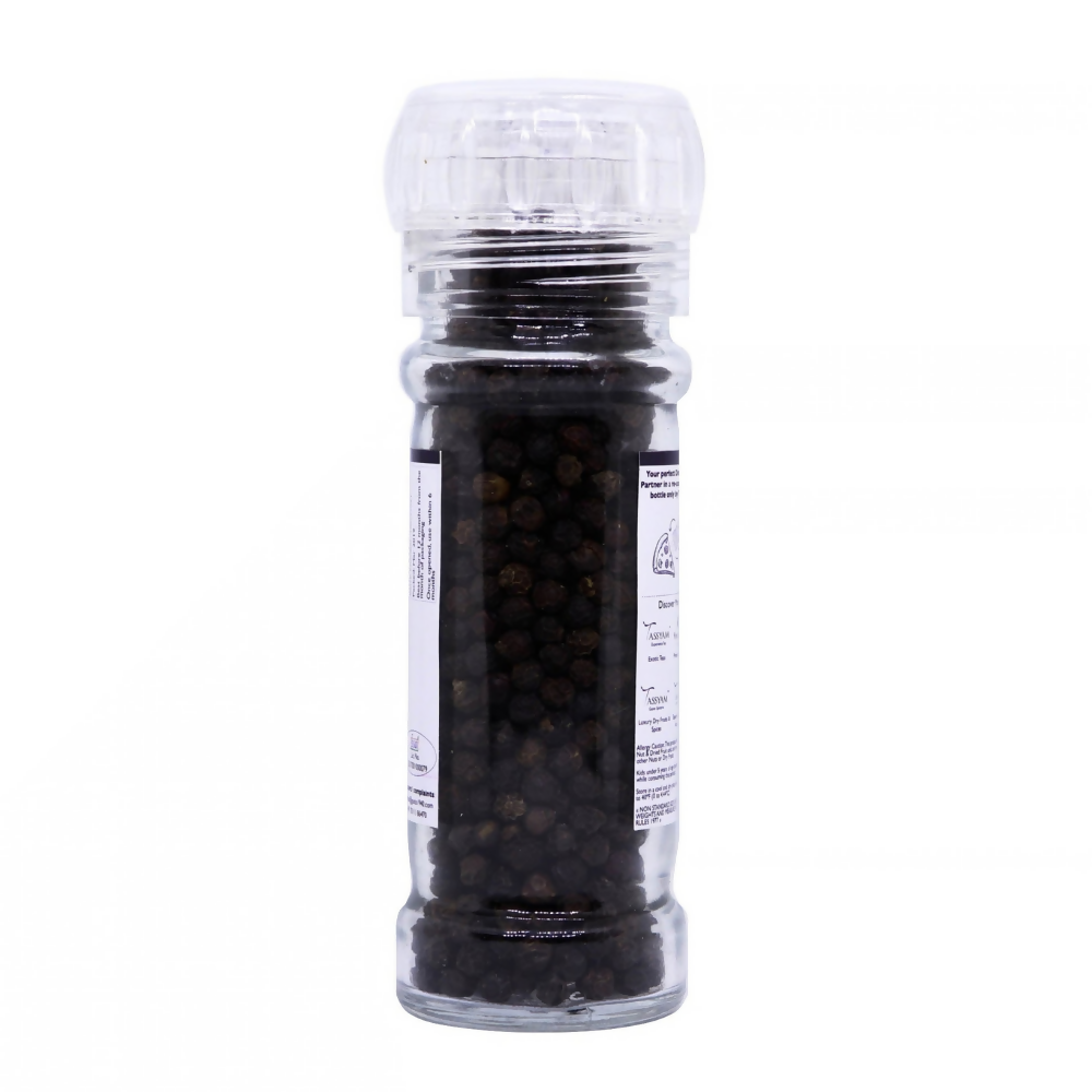 Tassyam Organics Black Pepper Grinder Bottle | Grocsy
