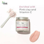 Vedic Naturals Pink Clay With Vitamin-C Powder Peel Off Mask | Grocsy