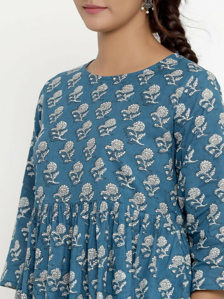 Miravan Women's Cotton Floral Print Tunics | Grocsy