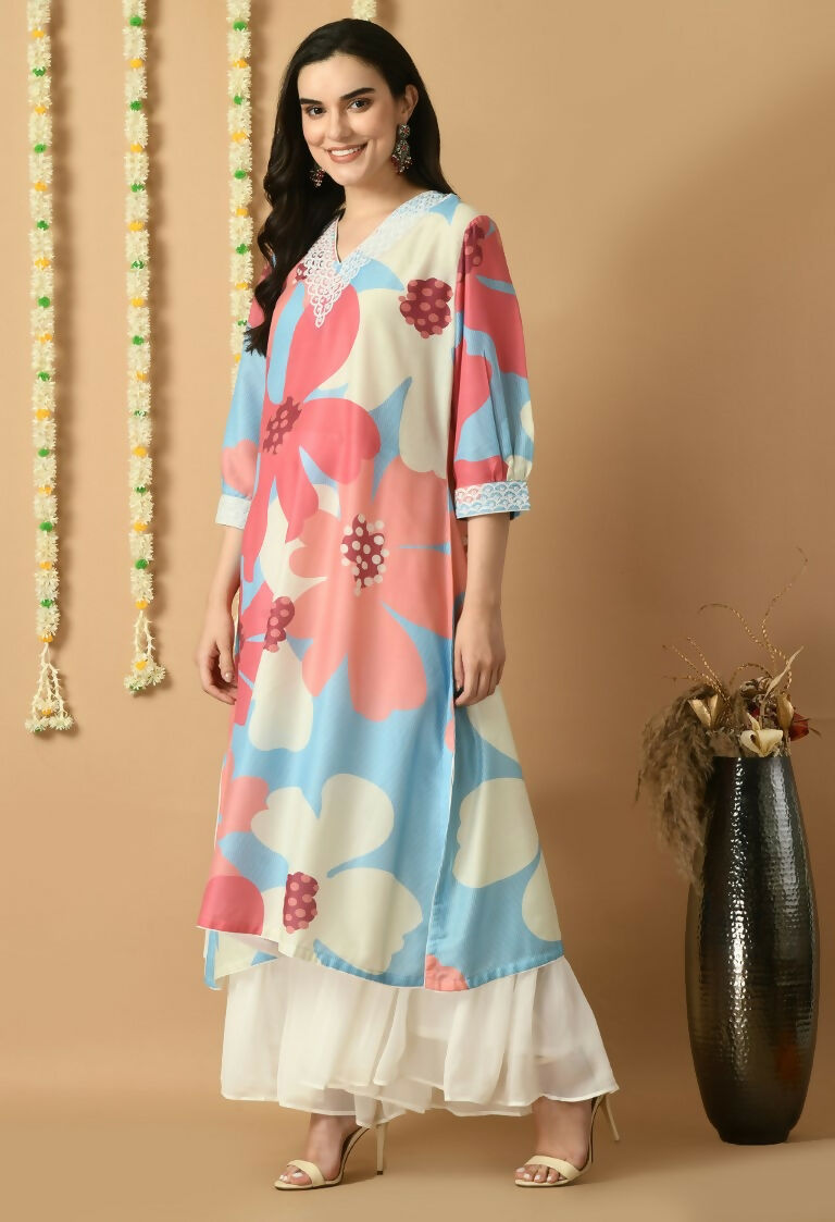 Joban Fashion Print Maslin Kurta Set | Grocsy