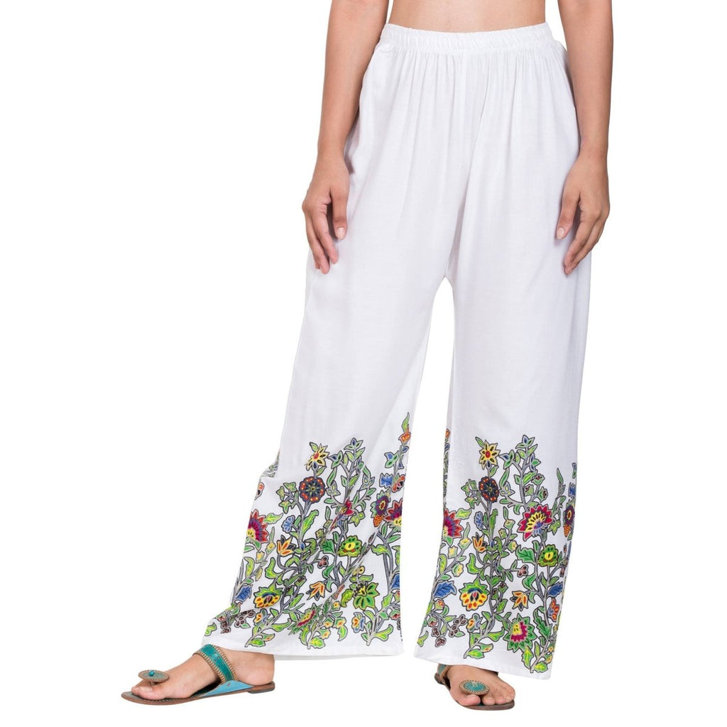 Asmaani White Color Digital Print Sarara | Grocsy
