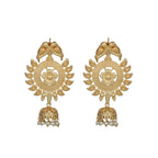 Joban Fashion Women Matte Gold Brass Earrings | Grocsy