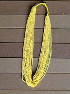 Inhanns Rangsaaz 20-Layer Luxe Long Beaded Only Necklace - Lemon Yellow Only Necklace | Grocsy