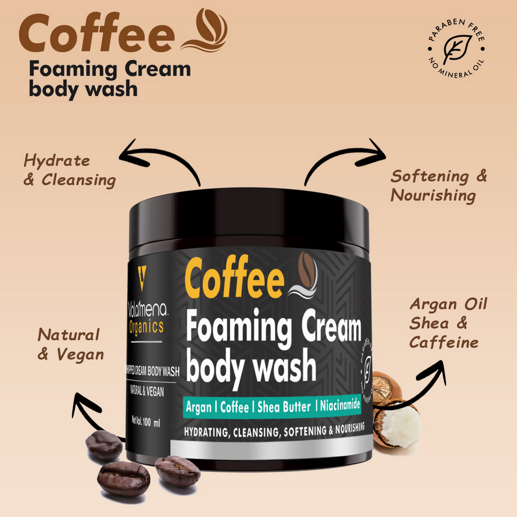 Volamena Organics Arabica Coffee Foaming Cream Body Wash | Grocsy